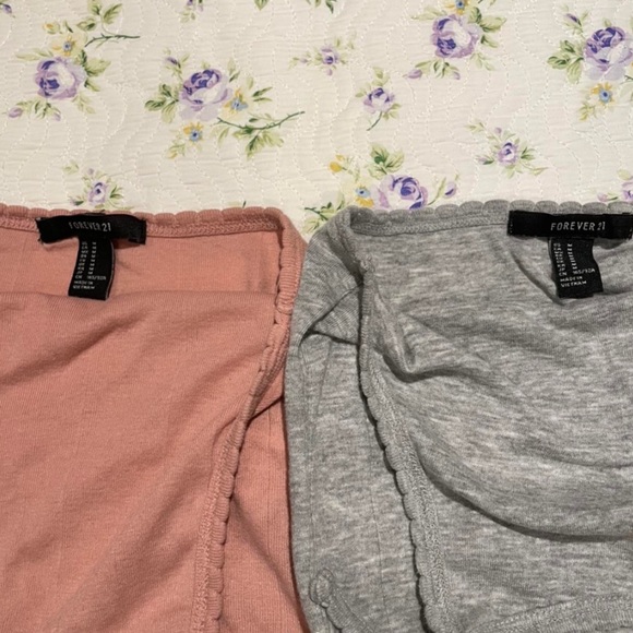 Pink and grey halter tanks💕 - Picture 2 of 3